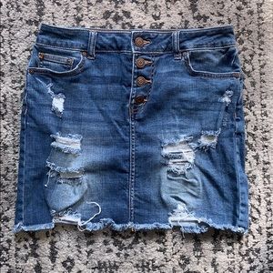 Denim mini skirt